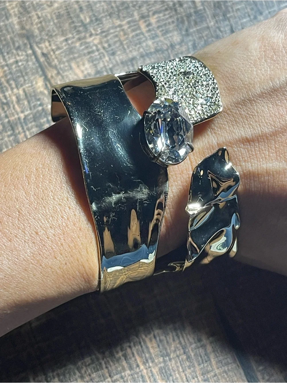 Alexis Bittar GoldTone Statement Cuff Bracelet with Crystal Accent